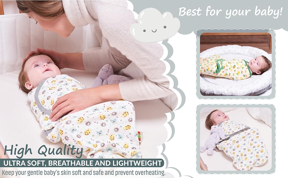 Baby Swaddle Blanket Wrap for Newborn Boy & Girl Baby