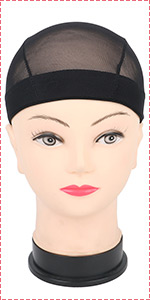 Leeven Stretchable Nylon Net Mesh Dome Caps for Making Wig Breathable Wig Cap