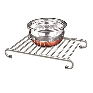 SS Hot Plate Stand (Pack of 3) With Box 6 Stainless Steel Hot Plate  Stand - Pack of 3