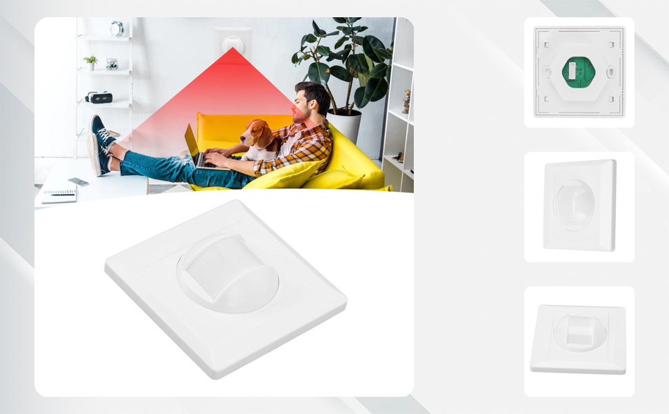 Item Type: Infrared Motion Sensor  Material: ABS  Gross Weight: 78g / 2.8oz  Working Voltage: DC9V-1