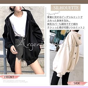 パーカー レディース プルオーバー 大きいサイズ 秋 冬 秋冬 服 冬服 ビッグ サイズ 大きい ビッグシルエット ジップアップ フルジップ アウター ゆったり トレーナー トップス アウター