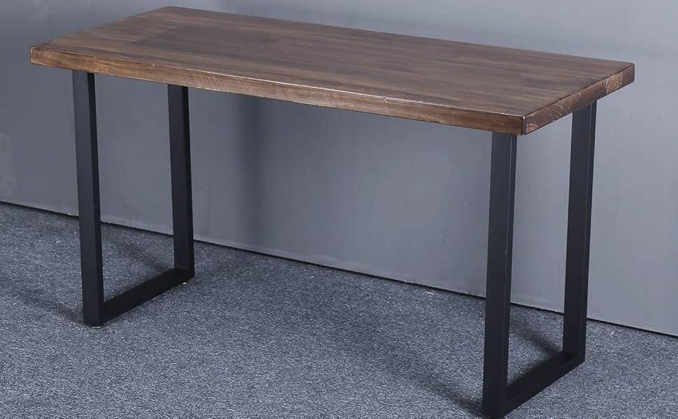 jxgzyy 2 Packs Metal Table Legs,71 x 65 cm Square Table Legs, Solid Steel Desk Legs, Black