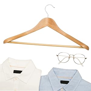 Amazon.co.jp: StorageWorks スーツハンガー 6本組セット 天然