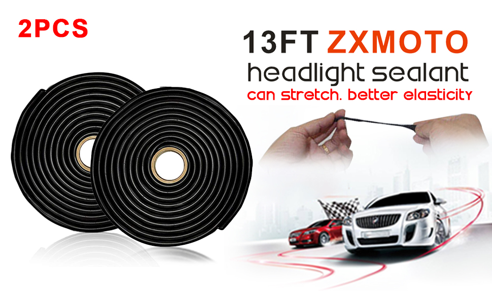 ZXMOTO 13Ft Headlight Sealant Retrofit Refit Butyl Rubber