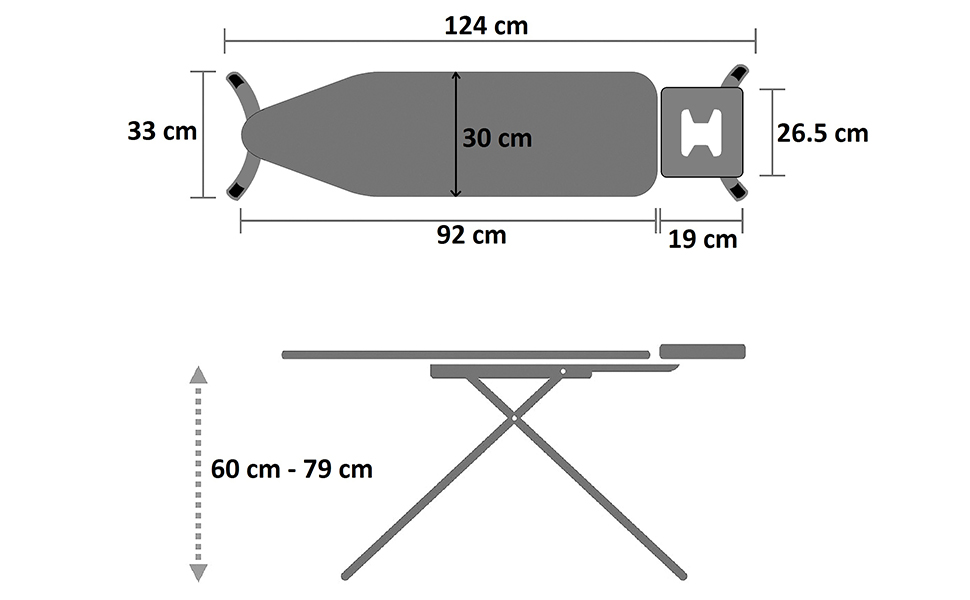 Dolphy Folding Ironing Board Iron Table with Press StandGray Amazon