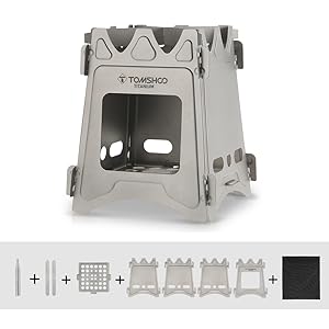 Amazon | TOMSHOO チタン ウッドストーブ アウトドア キャンプ
