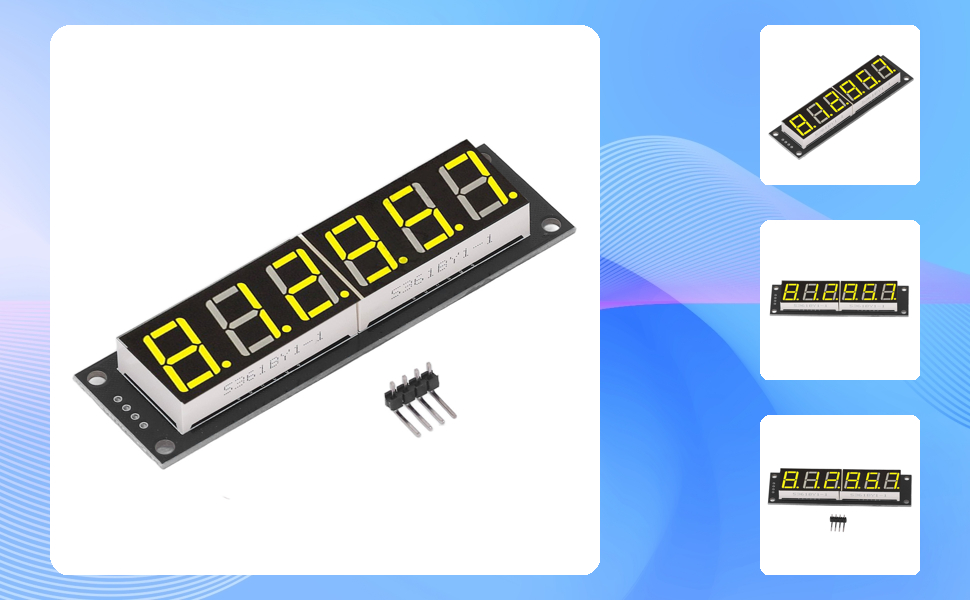 Amazon.com: 6 Digit 7 Segment Yellow Light Display Module