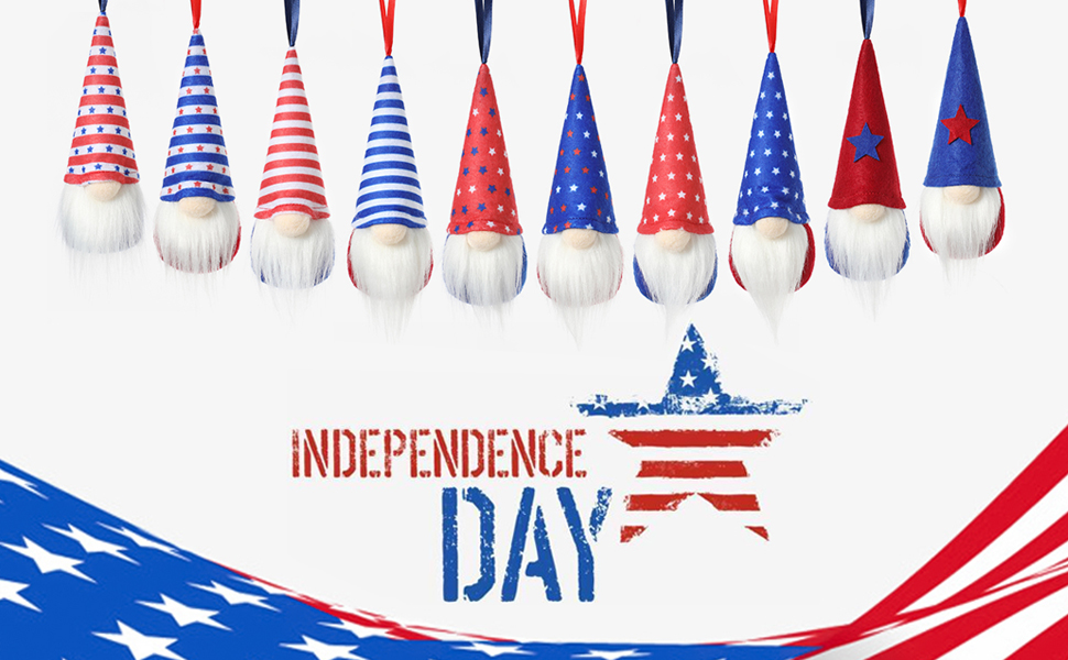 Independence Day Hanging Gnomes