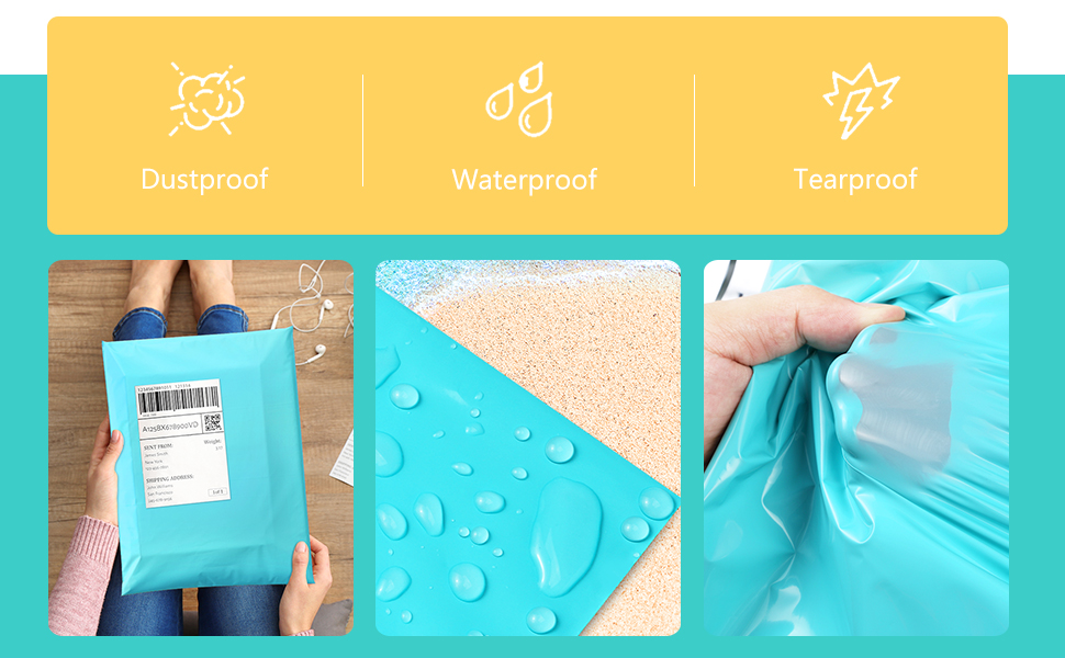 UCGOU Poly Mailers 9x12 Inch Teal 200 Pack Shipping Bags