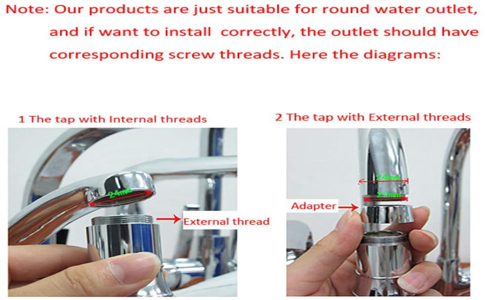SNOMYRS 7Color Change Automatically LED Water Faucet Light Water