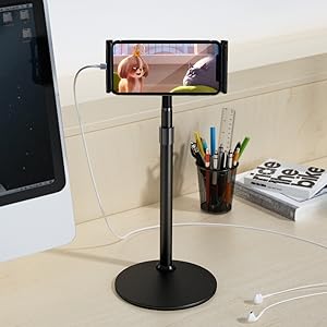 Adjustable Tablet Stand with Charging Hole 