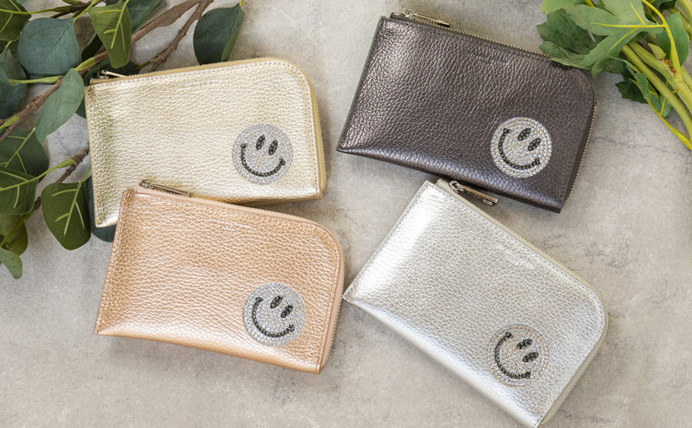 Amazon | [サロンドアルファード] スマイル ミニ財布 本革