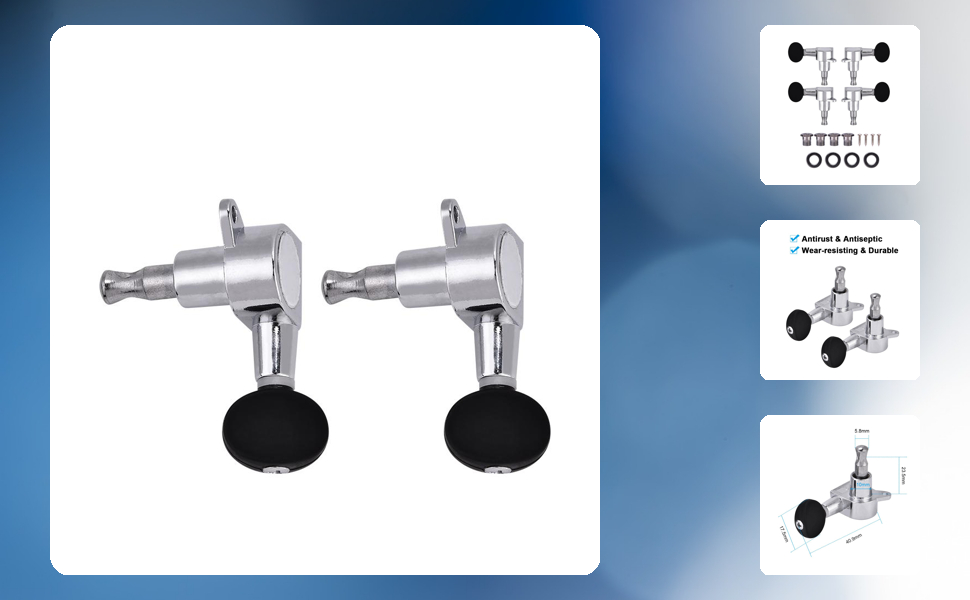 Amazon.com: 2L2R Ukulele Tuning Pegs, Enclosed Gear Silver