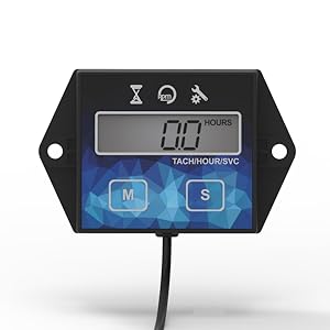 Runleader Small Engine Hour Meter, Digital Tachometer