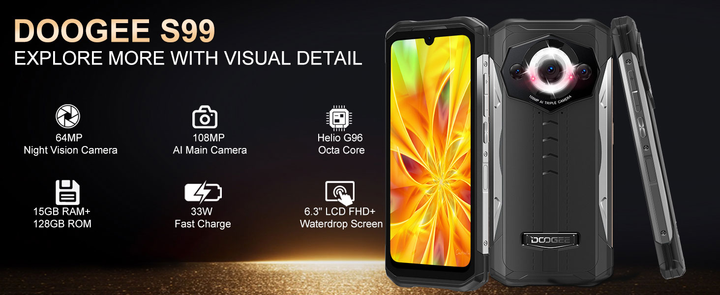 34000円に値下げ！DOOGEE S99 64MPナイトビジョン Doogee S99 coming later this month with a 64 MP night vision