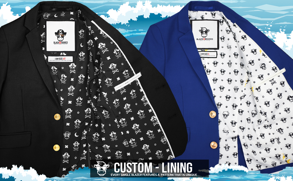 Black n Bianco Boys Blazer with Gold Buttons
