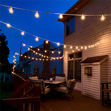 Balcony Edison lights