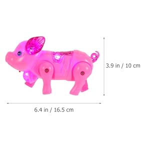 豚のおもちゃ Amazon | MOLUCKFU 2個電子歩行豚のおもちゃ 光と音楽付き 子供
