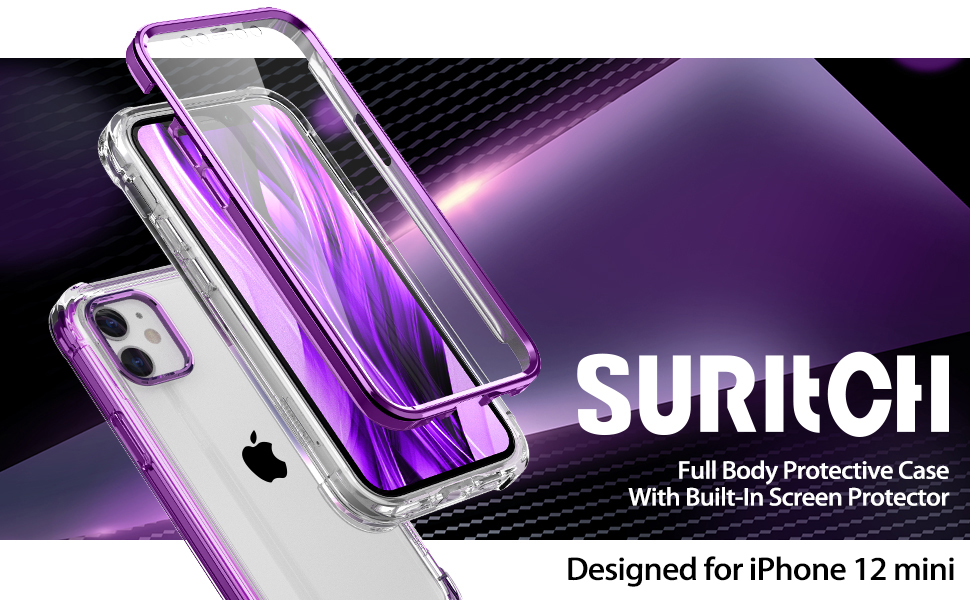 SURITCH Clear Case for iPhone 12 Mini (Only) 5.4inch