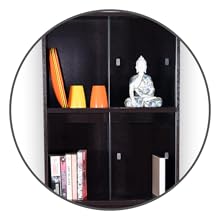DeckUp Cove Book Shelf/Display and Storage Unit (Dark Wenge, Matte Finish SPN-FOR1