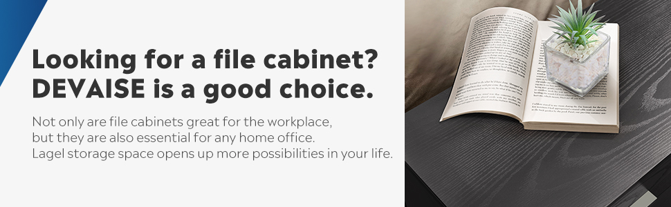 Amazon.com: DEVAISE Archivador de madera de 3 cajones con cerradura