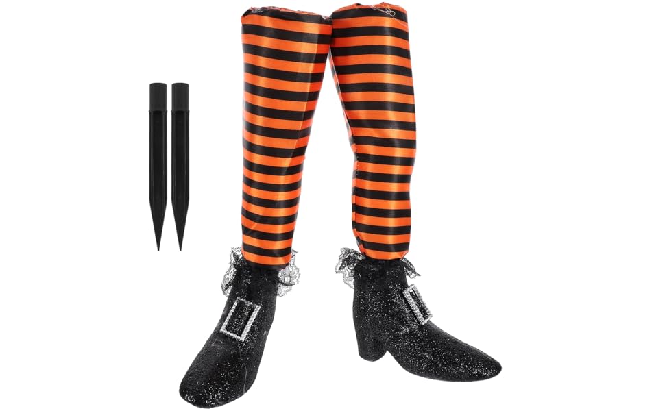 Amazon | SKISUNO 1 ペア ハロウィン魔女の足飾り halloween