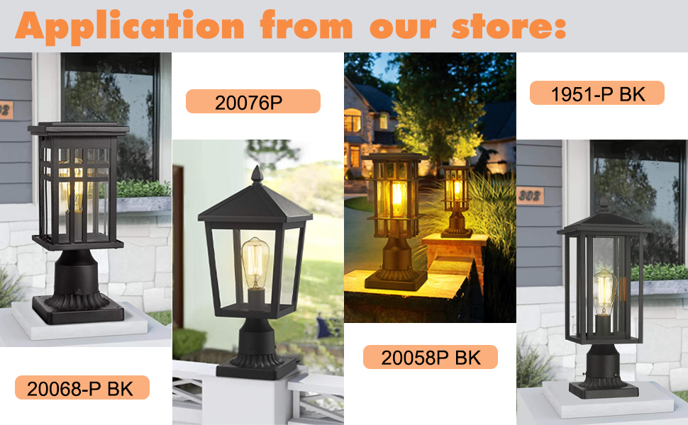 zeyu 2 Pack Pier Mount Bases for Post Lighting Fixtures