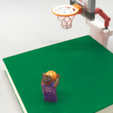 LEGO Stationery Notebook Gel Pen Basketball Minifigure Court Team Score