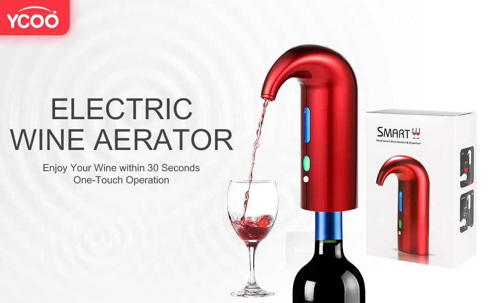 Electric Wine Aerator,Portable Pourer Instant Wine Decanter Dispenser