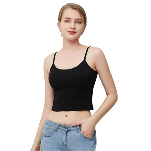 Women Built-in Padded Camisole Yoga Bra Longline Adjustable Shirts Sleeveless Fitness Crop Tank Top 12 ....