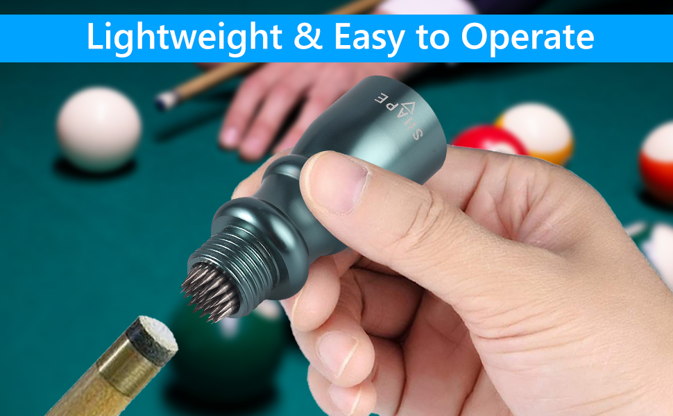 eSynic 3 in 1 Cue Tip Shaper, Billiard Snooker Pool Cue Tip Shaper