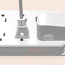 power strip wided space