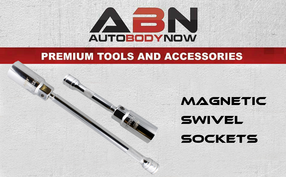 ABN 3/8Inch Drive by 13/16Inch Swivel Spark Plug Socket Tool