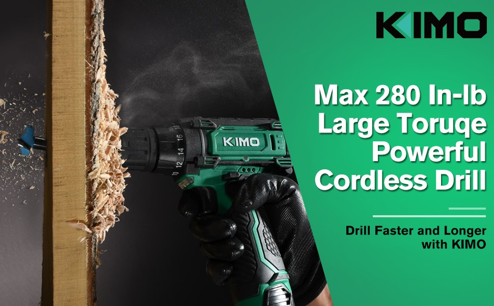 KIMO Cordless Drill/Driver Kit with Cordless Electric