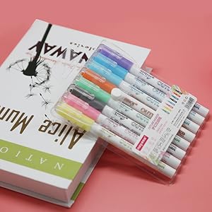 Amazon.co.jp: NXowzf アウトラインペン 8色セット 描画 輪郭