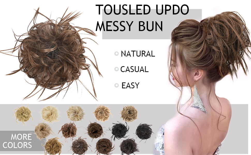Amazon Com Morica Messy Bun Hair Pieces For Women Scrunchies For