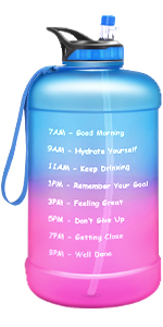 Gallon Water Bottle with Straw