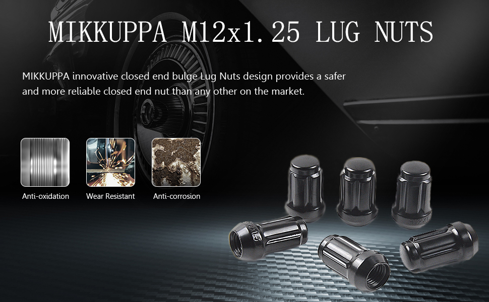 MIKKUPPA M12x1.25 Lug Nuts for 20022019 Altima, 19892019 Maxima