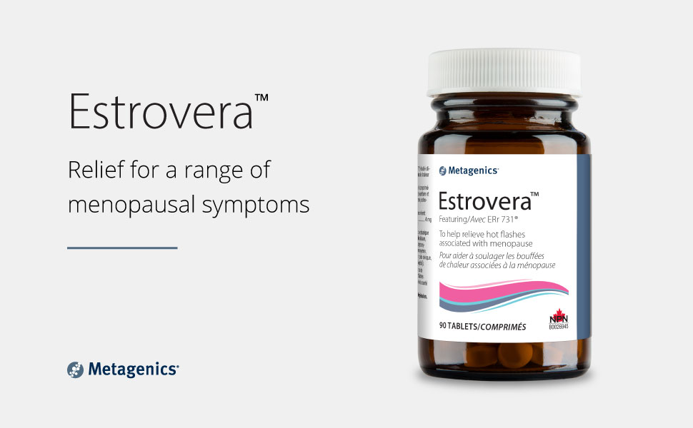 Metagenics Estrovera Plant Derived Menopause Hot Flash Relief, Formulated with Rhubarb Root
