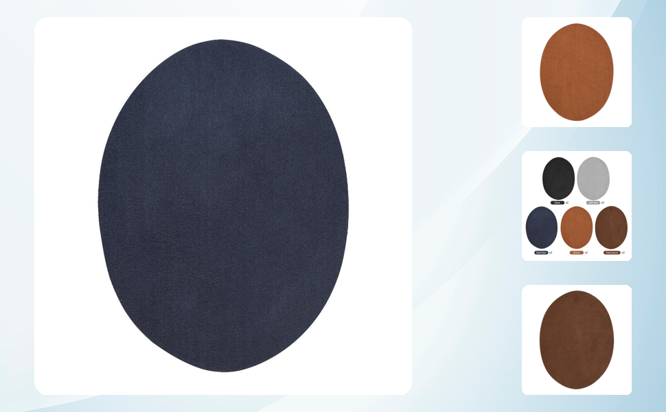 Iron On Elbow Patches 10 Pieces, 5 Colors Oval Knee Pads Clothing