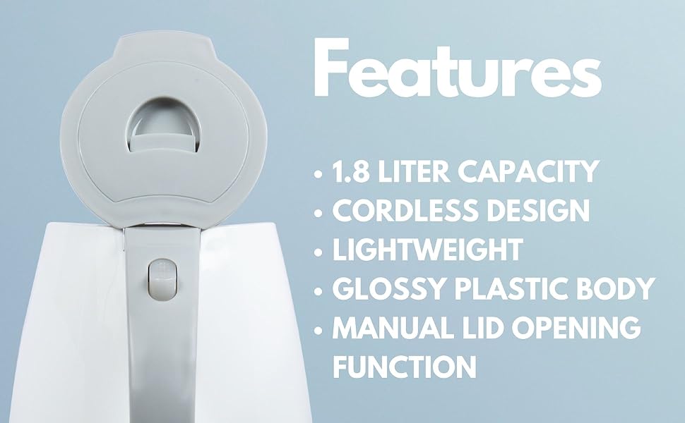 clikon; amazon; kettle; electric kettle; cordless kettle; kettles; boiler; heater; tea; coffee; hot