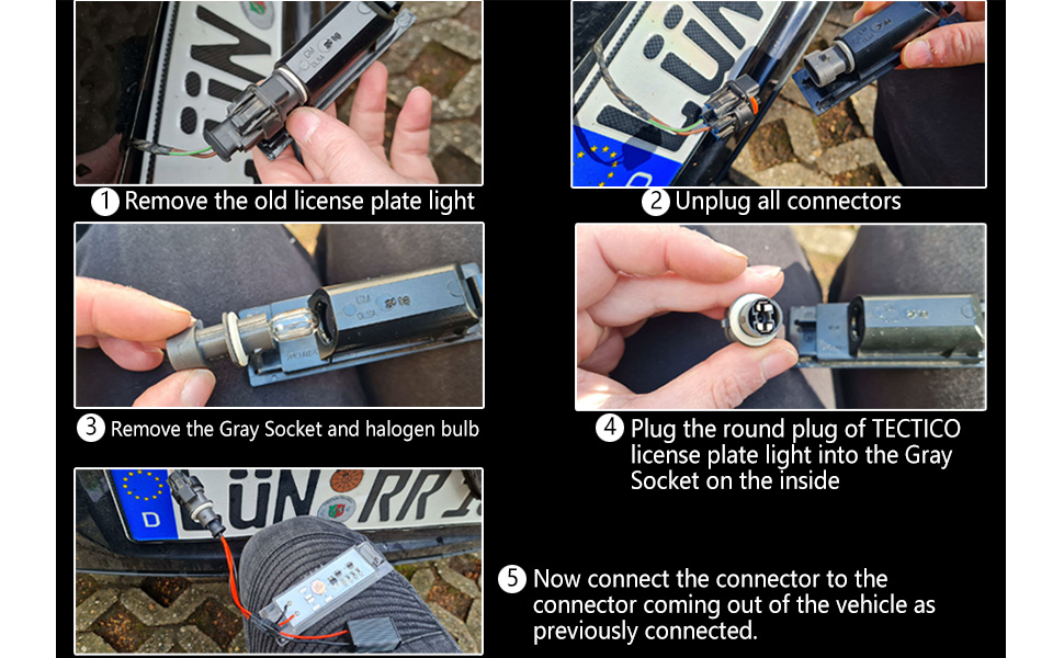 TECTICO LED Rear Number Plate Bulb SMD Bright White Canbus License