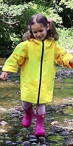 kids rain jacket coat girl boy