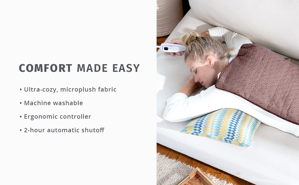 HoMedics Extra Large Plush Heating Pad with ReadyRelief