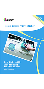 Inkjet glossy vinyl sticker