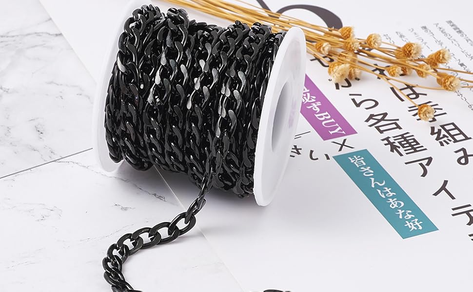 Beadthoven 1 Roll 16.4 Feet Aluminium Curb Chains