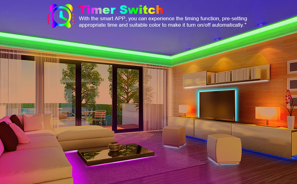 REEMEER LED Strip Lights 50ft Smart Led Lights Strip Music