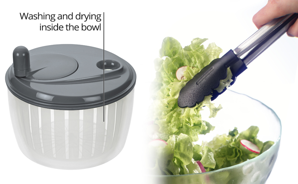 Lurch Germany Salad Spinner with Handle (Grey)