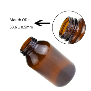 4oz Amber Glass Wide Mouth Packer Bottles (Cap Not Included) - 12/Case, Amber Type III UV Resistant BPA Free 38-400