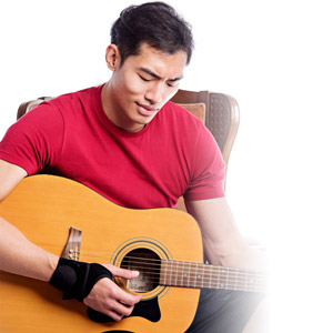 Guitar office sleep golf tennis Palms supported infused muscle grip strength recovery injury broken